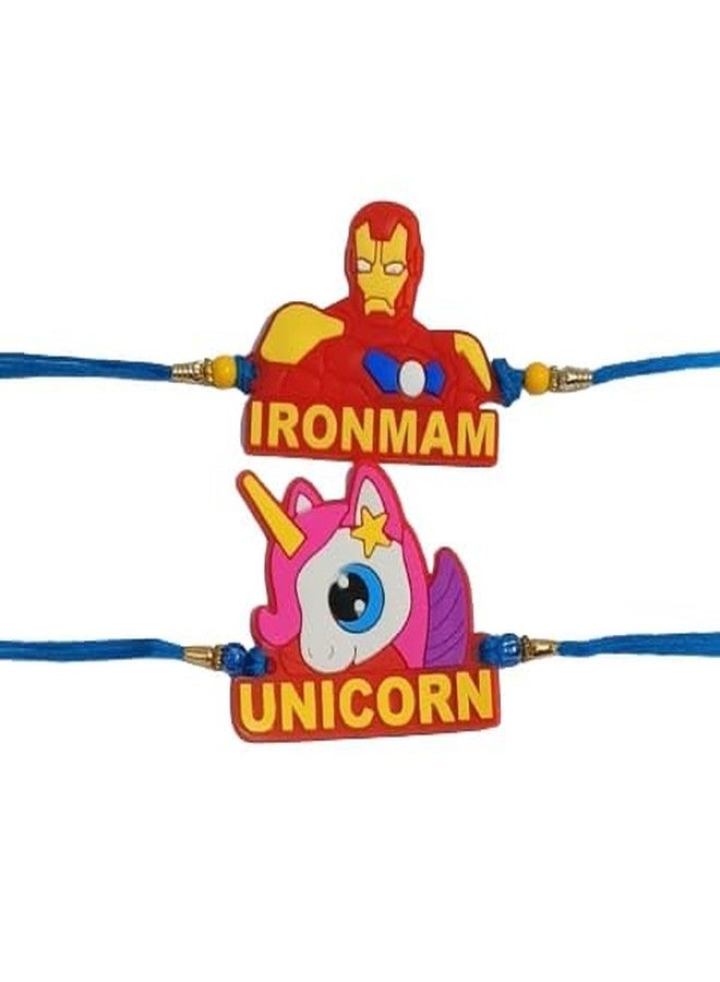 PEN Kids rakhi Set of 2 & unicorn rakhi/Designer Rakhis and Best Bro Ever Fridge Magnet - Rakhi for Brother, Bhaiya, Bhai - Image 1